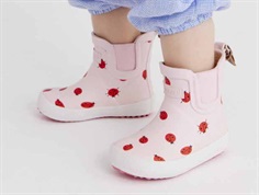 Bisgaard short rubber boot pink with ladybugs